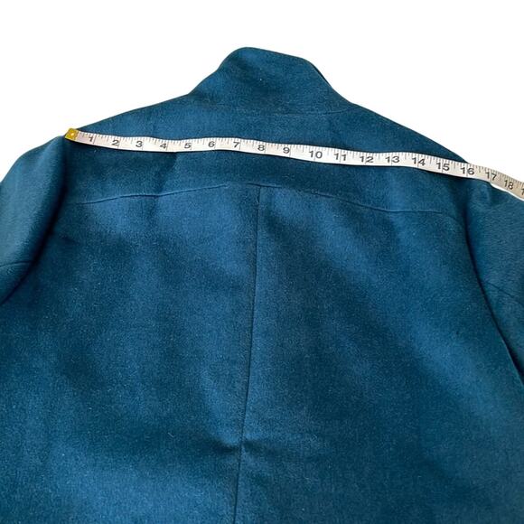 Time for Me Teal Blue Coat Mid Weight Winter Lined Zipper Woman Size Large - Picture 11 of 13